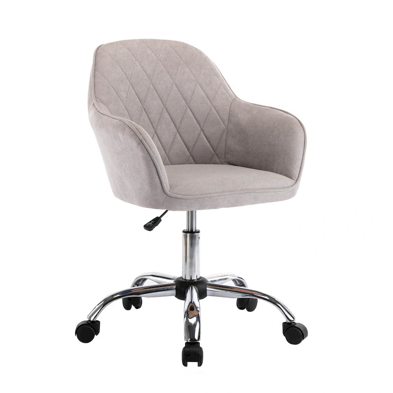 Porthos Home Noa Home Office Desk Chair, Fabric And Roller Wheels
