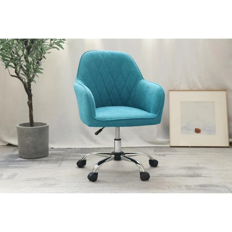 Porthos Home Noa Home Office Desk Chair, Fabric And Roller Wheels