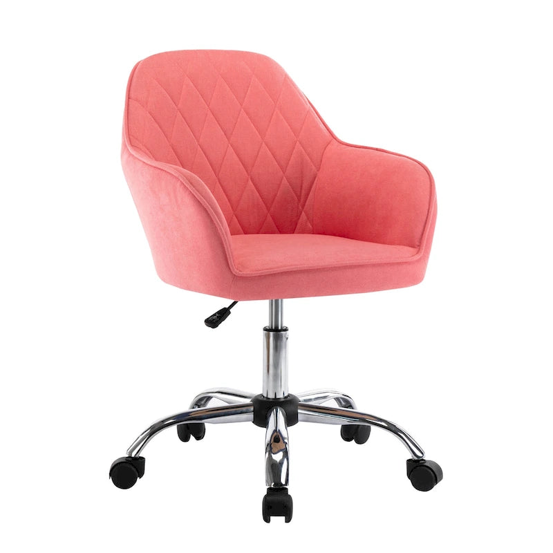 Porthos Home Noa Home Office Desk Chair, Fabric And Roller Wheels