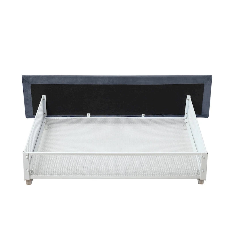 Rhiv Art Deco Upholstered 4-drawer Storage Bed by Furniture of America