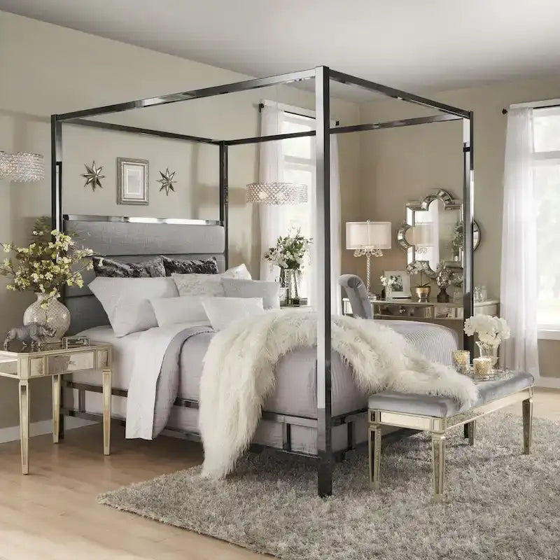 Solivita Black Nickel Canopy Bed by iNSPIRE Q Bold