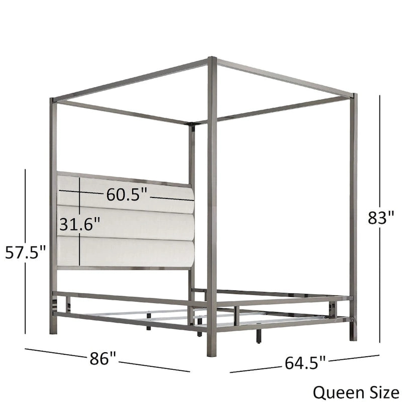 Solivita Black Nickel Canopy Bed by iNSPIRE Q Bold