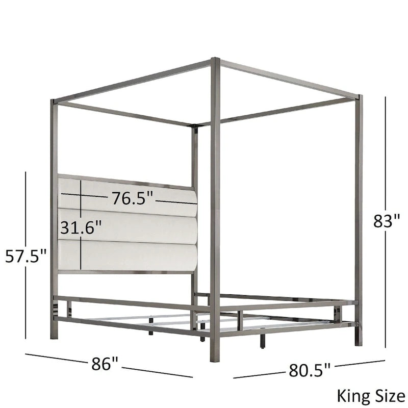 Solivita Black Nickel Canopy Bed by iNSPIRE Q Bold