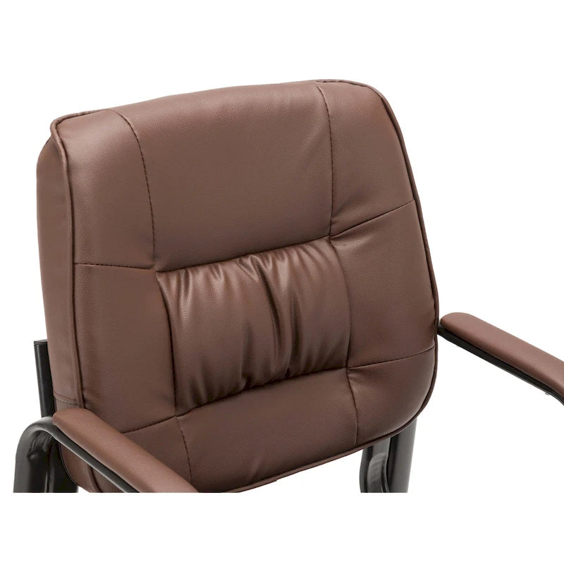 BTExpert Premium Leather Office Executive Waiting Room Guest/Reception Side Conference Chair