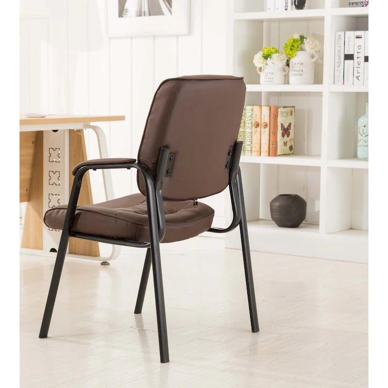 BTExpert Premium Leather Office Executive Waiting Room Guest/Reception Side Conference Chair