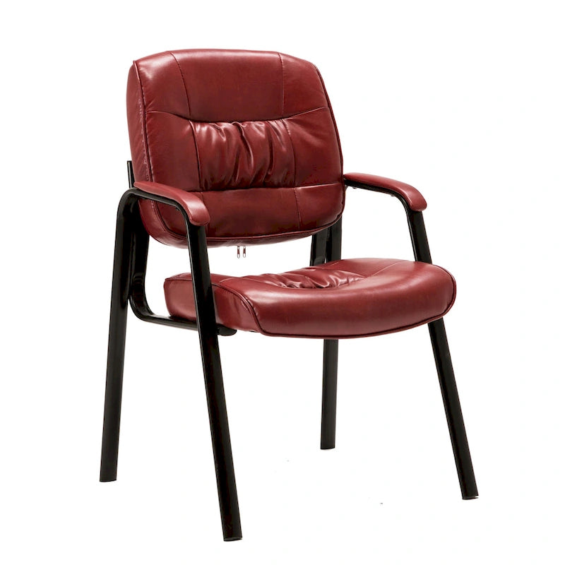 BTExpert Premium Leather Office Executive Waiting Room Guest/Reception Side Conference Chair