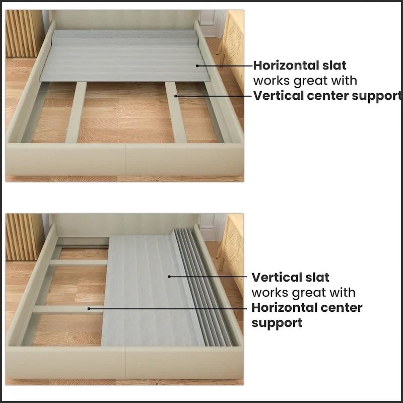0.75 Vertical Standard Mattress Support Wooden Slats with Cover.