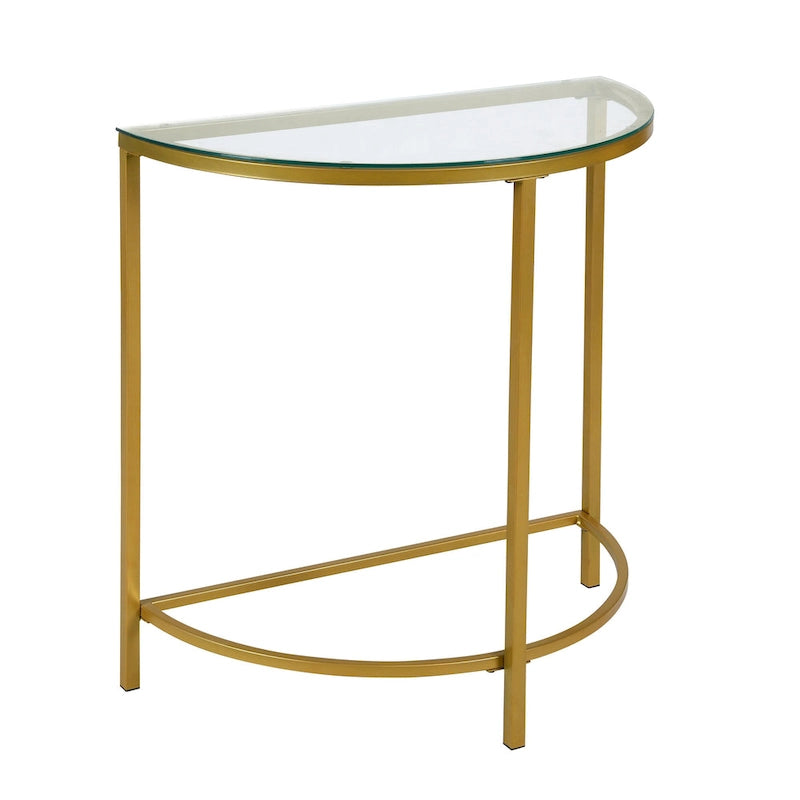Carolina Living Fenice Demilune Console Table - Gold