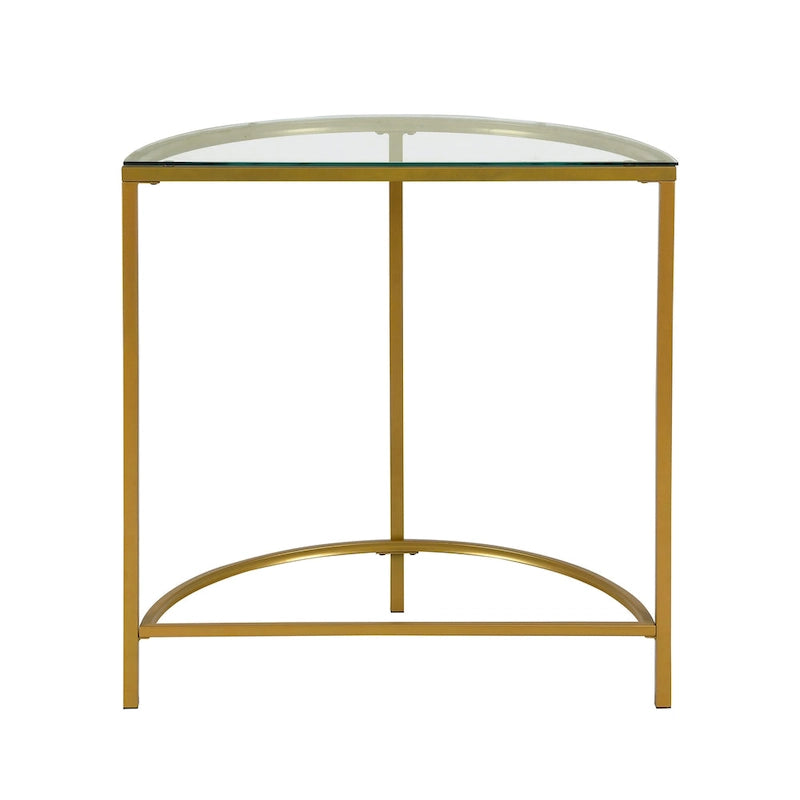 Carolina Living Fenice Demilune Console Table - Gold