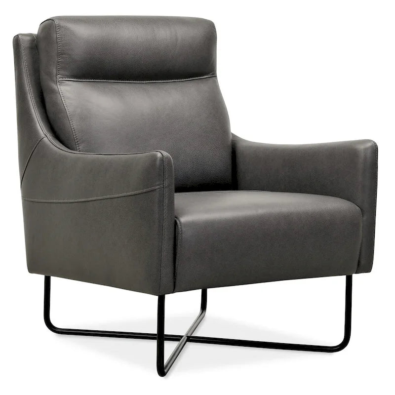 Hooker Furniture Efron 28 Wide Contemporary Semi-Aniline Leather