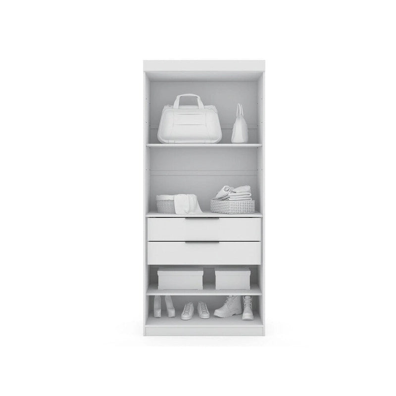 Mulberry Open 3 Sectional Modem Wardrobe Closet with 6 Drawers