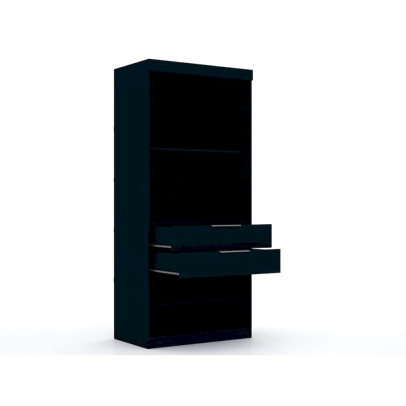 Mulberry Open 3 Sectional Modem Wardrobe Closet with 6 Drawers