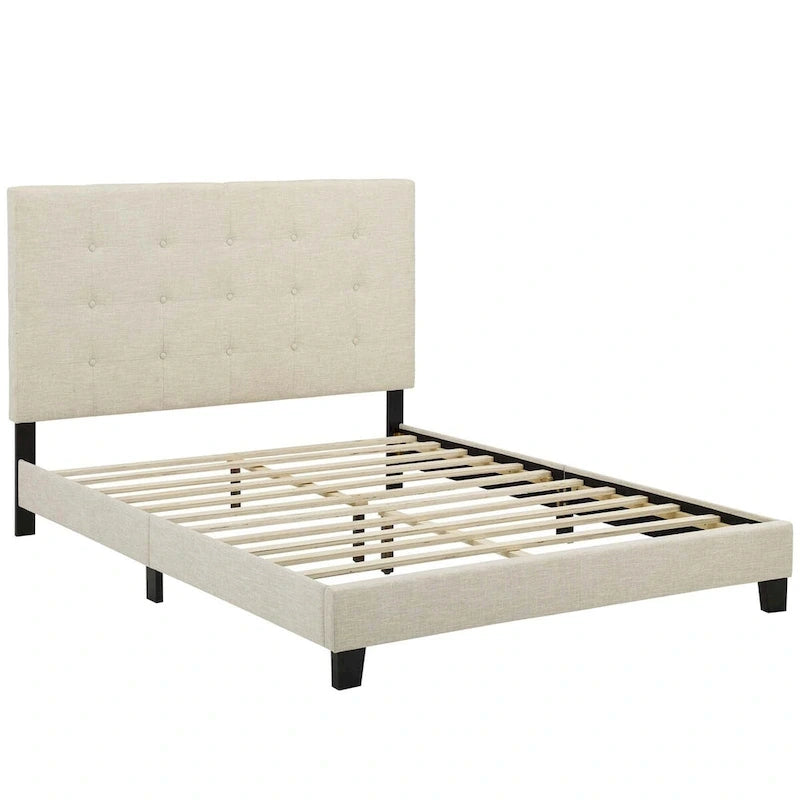 Copper Grove Bienhoa Queen Button-tufted Upholstered Platform Bed