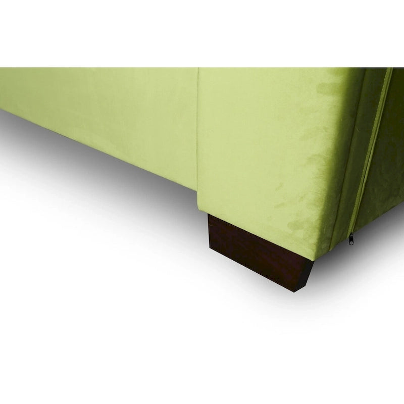 Ceets Sleek and Modern Velvet Upholstered Parlay Bed Frame
