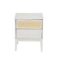 Crawford Wood 2-Drawer Bed Side Table