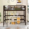 Solid Wood Twin Size Loft Bed with Ladder