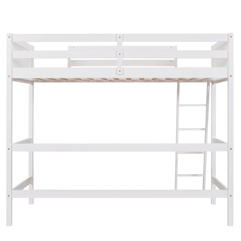 Solid Wood Twin Size Loft Bed with Ladder