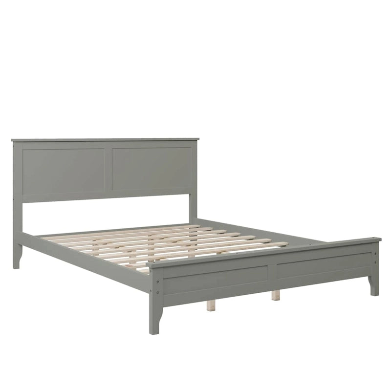 Modern Solid Wood Queen Platform Bed