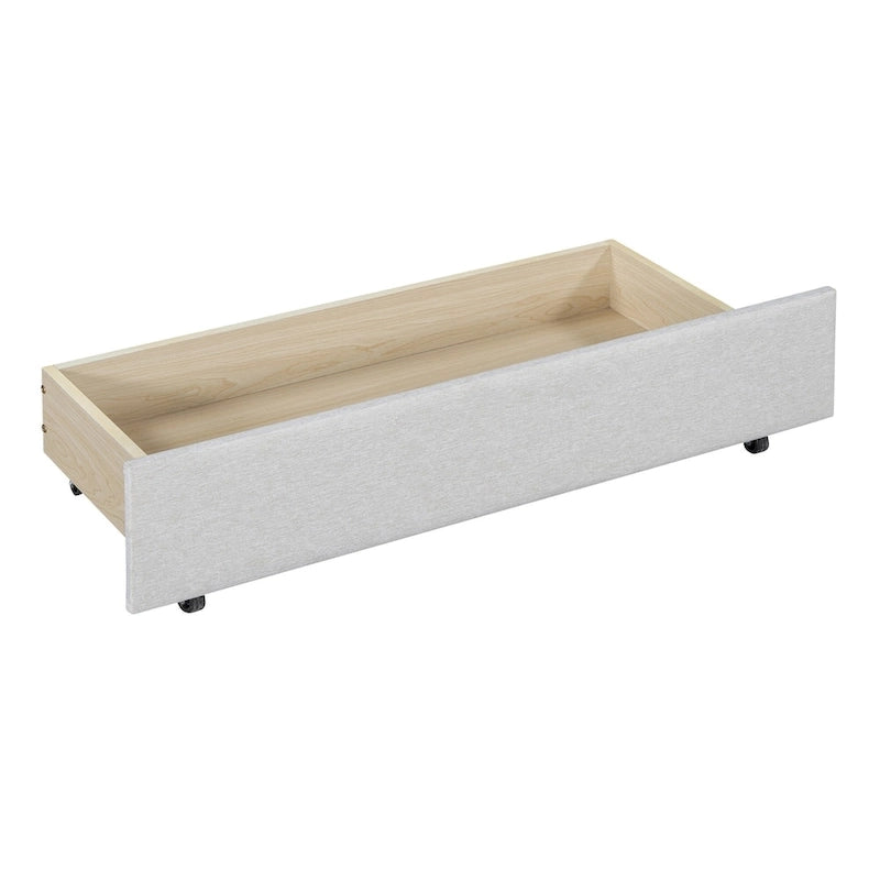 Full Size Upholstered Daybed with 2 Storage Drawers Sofa Bed Frame