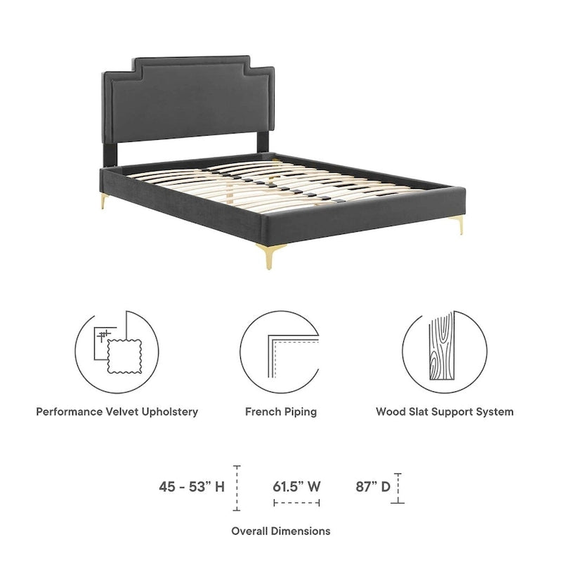 Liva Performance Velvet King Bed