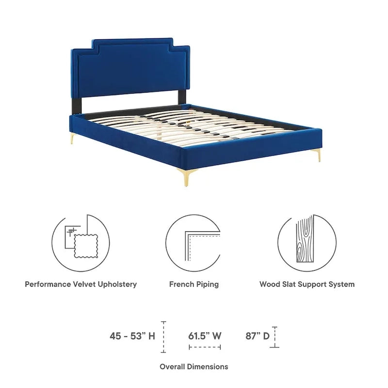 Liva Performance Velvet King Bed
