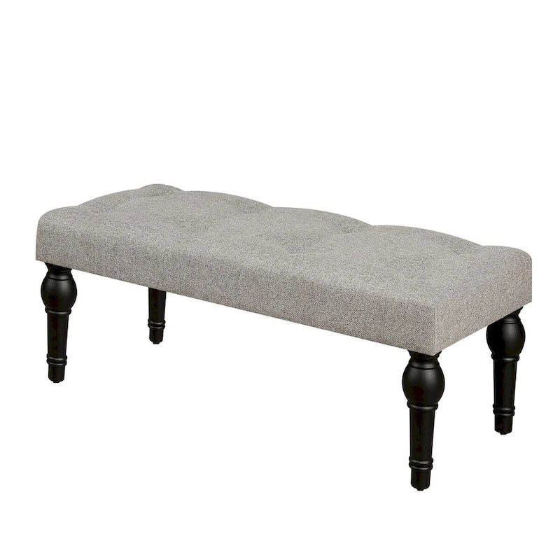 Bench 4-thickened Roman Column Feet French Upholstered Bedside Bench For Bedroom Living Room Entryway