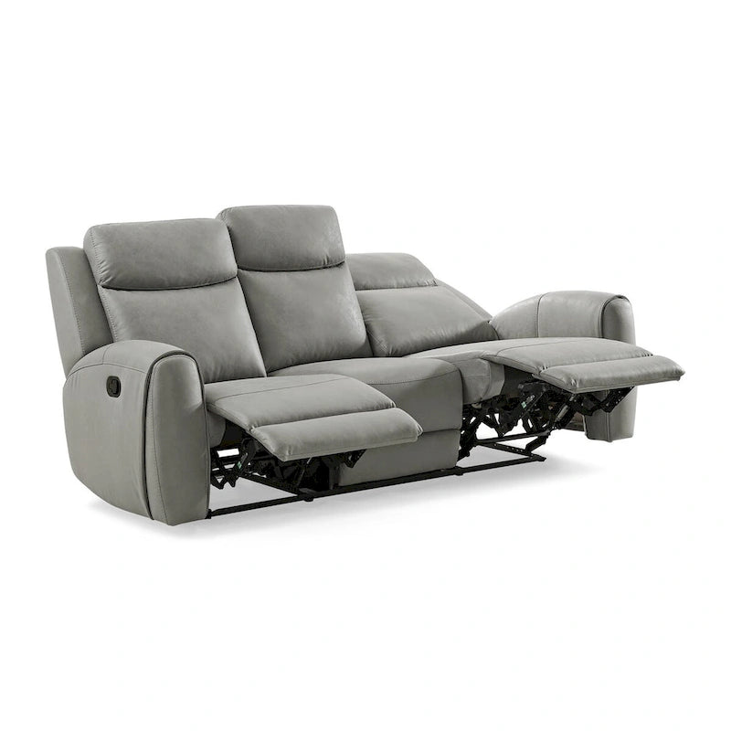 Roundhill Furniture Wesley Transitional Manual Reclining Sofa, Gray