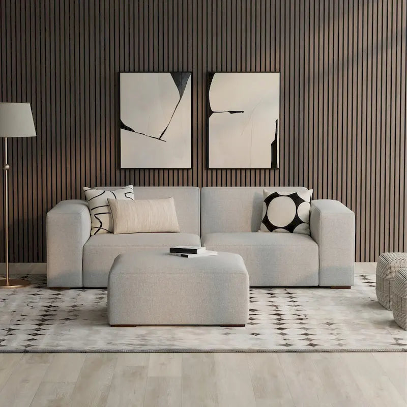 WYNDENHALL Biggs 2-Seater Modular Sofa and Ottoman Set