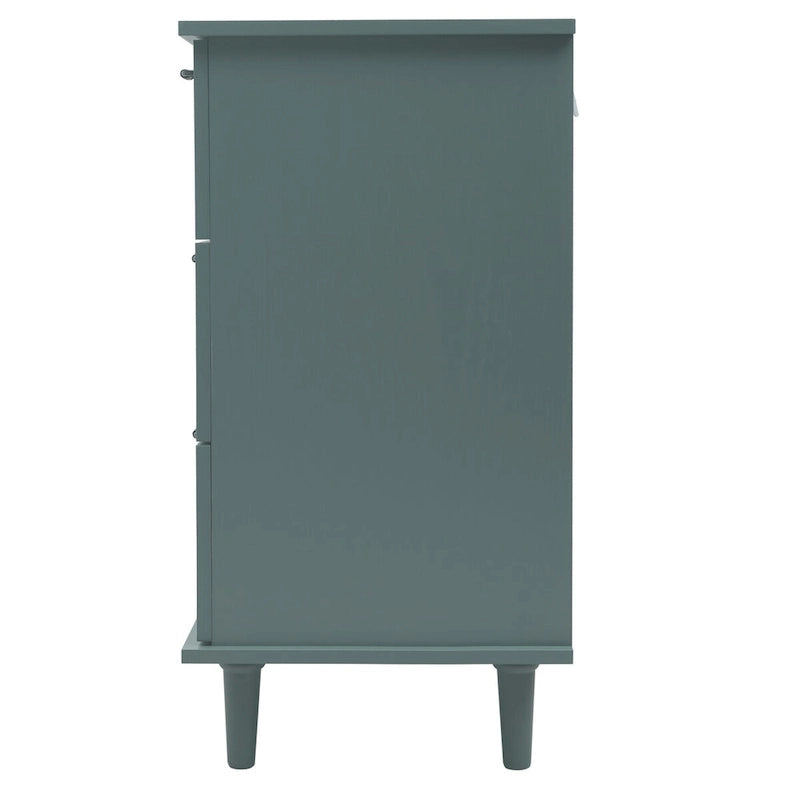 7 Drawer Cabinet,With Black Metal Handle