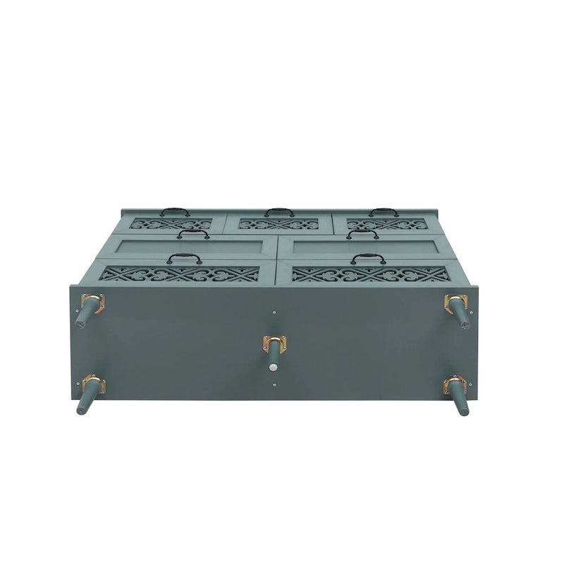 7 Drawer Cabinet,With Black Metal Handle