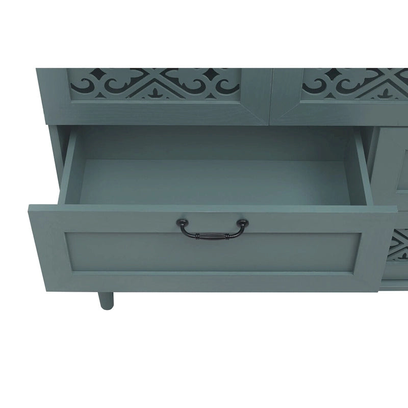7 Drawer Cabinet,With Black Metal Handle