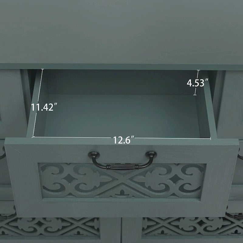 7 Drawer Cabinet,With Black Metal Handle