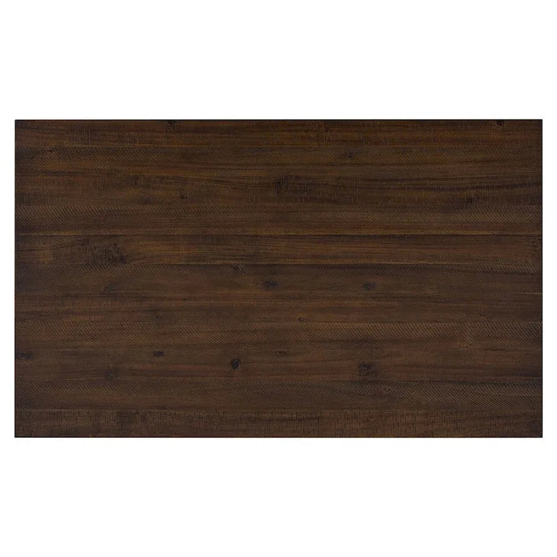 60 Farmhouse Rectangular Dining Table with 4 Upholstered Chairs and Bench