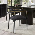ACME Jaramillo SIDE CHAIR (SET-2) Black Fabric & Black Finish