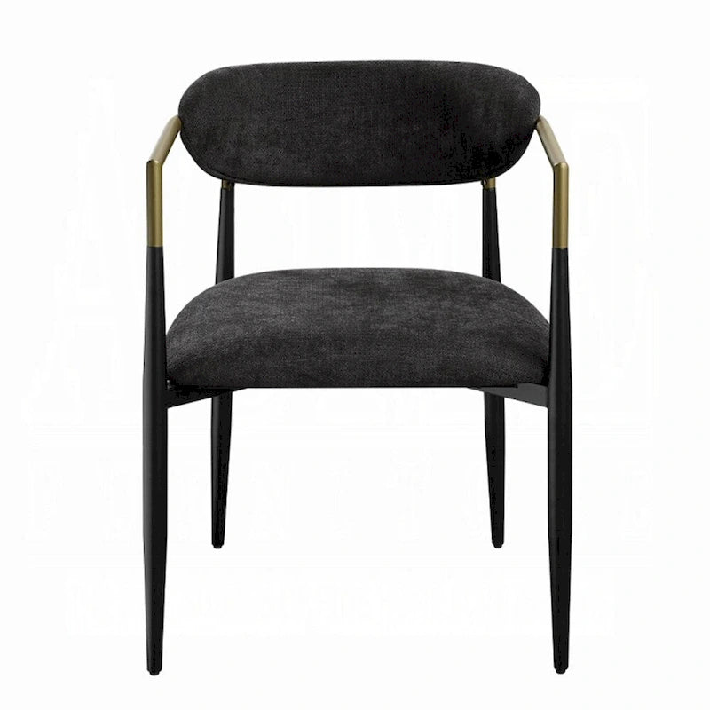ACME Jaramillo SIDE CHAIR (SET-2) Black Fabric & Black Finish
