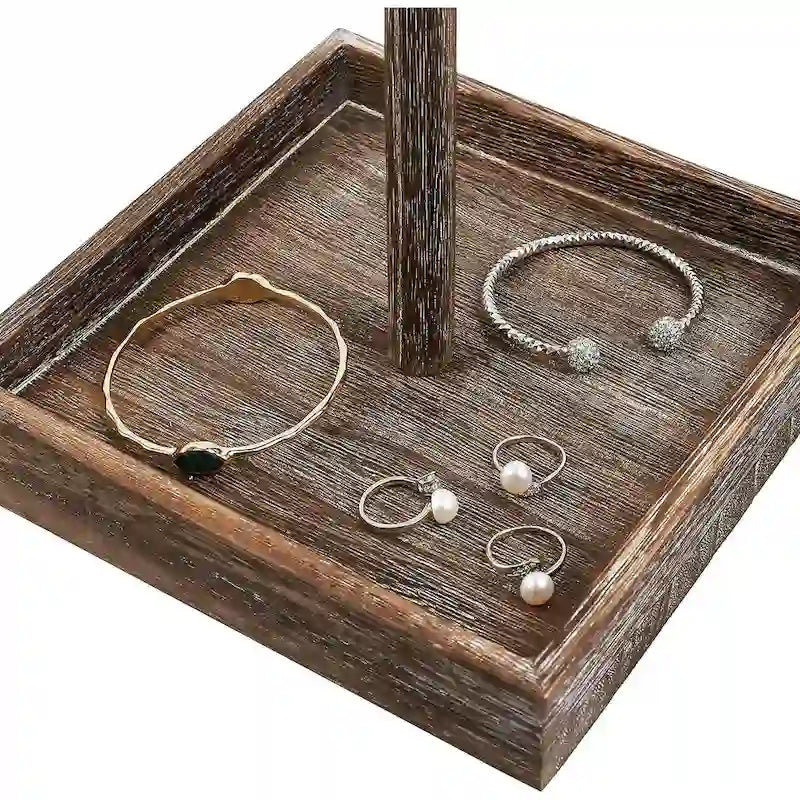Wooden Rotating Jewelry Organizer - S