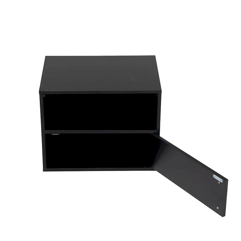 Set of 2 Wall-mounted Wooden Nightstand