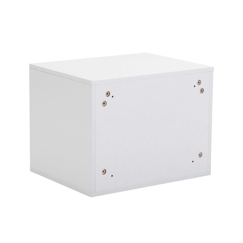 Set of 2 Wall-mounted Wooden Nightstand