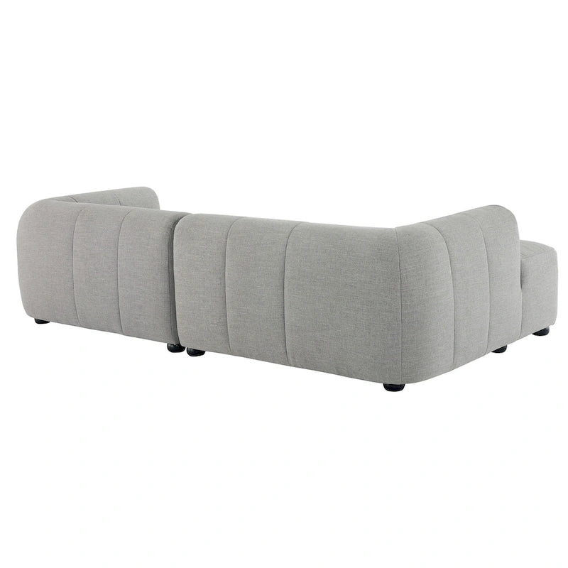Liana Left-Facing Upholstered Fabric Modular Sofa with Chaise