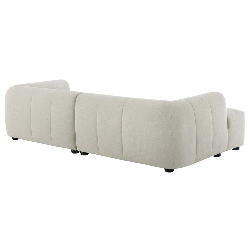 Liana Left-Facing Upholstered Fabric Modular Sofa with Chaise