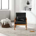 Modern PU Leather Accent Chair with One Pillow