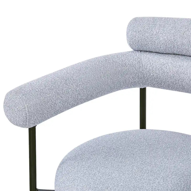Upholstered Armchair Dining Chairs With Metal Legs for Home, Kitchen, Living Room(Set of 2)