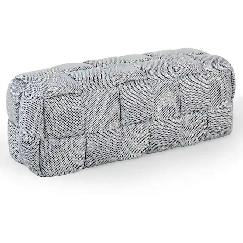 Modern 3D Breathable Fabric Large Ottoman Bench